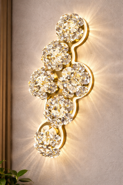 BLOSSOM Crystal διακοσμητικό φωτιστικό τοίχου LED Κρύο/ουδέτερο/ζεστό φως χρυσό εσωτερικό φωτιστικό τοίχου Προεπιλεγμένος τίτλος Alessandro Design