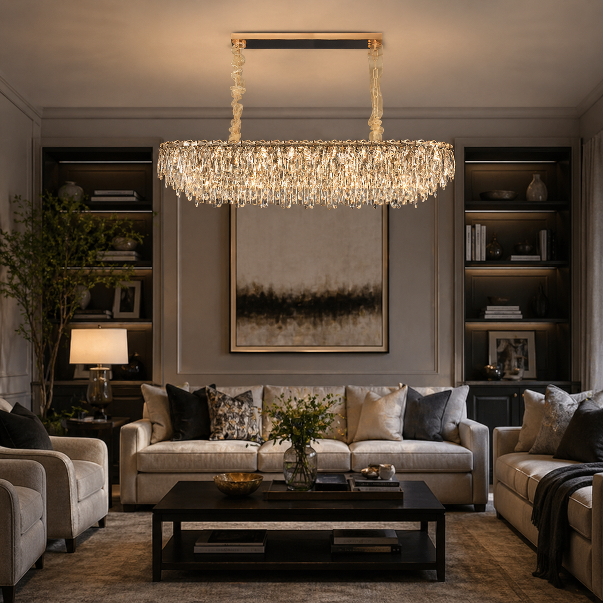 Crystal Chandelier ORION 19xE14, Gold, Adjustable Height, Metal and Crystal Crystal Chandeliers Προεπιλεγμένος τίτλος Alessandro Design