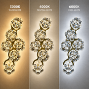 BLOSSOM Crystal διακοσμητικό φωτιστικό τοίχου LED Κρύο/ουδέτερο/ζεστό φως χρυσό εσωτερικό φωτιστικό τοίχου Προεπιλεγμένος τίτλος Alessandro Design