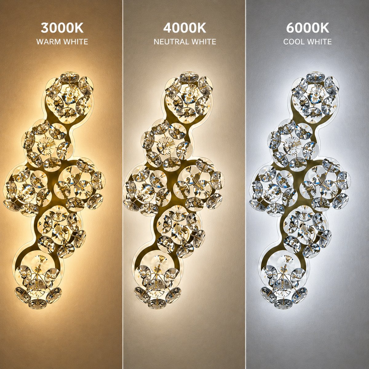 BLOSSOM Crystal διακοσμητικό φωτιστικό τοίχου LED Κρύο/ουδέτερο/ζεστό φως χρυσό εσωτερικό φωτιστικό τοίχου Προεπιλεγμένος τίτλος Alessandro Design