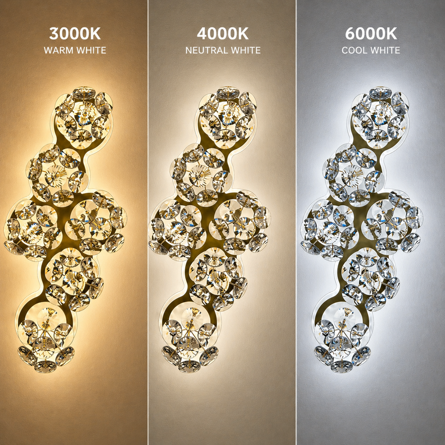 BLOSSOM Crystal διακοσμητικό φωτιστικό τοίχου LED Κρύο/ουδέτερο/ζεστό φως χρυσό εσωτερικό φωτιστικό τοίχου Προεπιλεγμένος τίτλος Alessandro Design