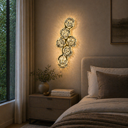 BLOSSOM Crystal διακοσμητικό φωτιστικό τοίχου LED Κρύο/ουδέτερο/ζεστό φως χρυσό εσωτερικό φωτιστικό τοίχου Προεπιλεγμένος τίτλος Alessandro Design
