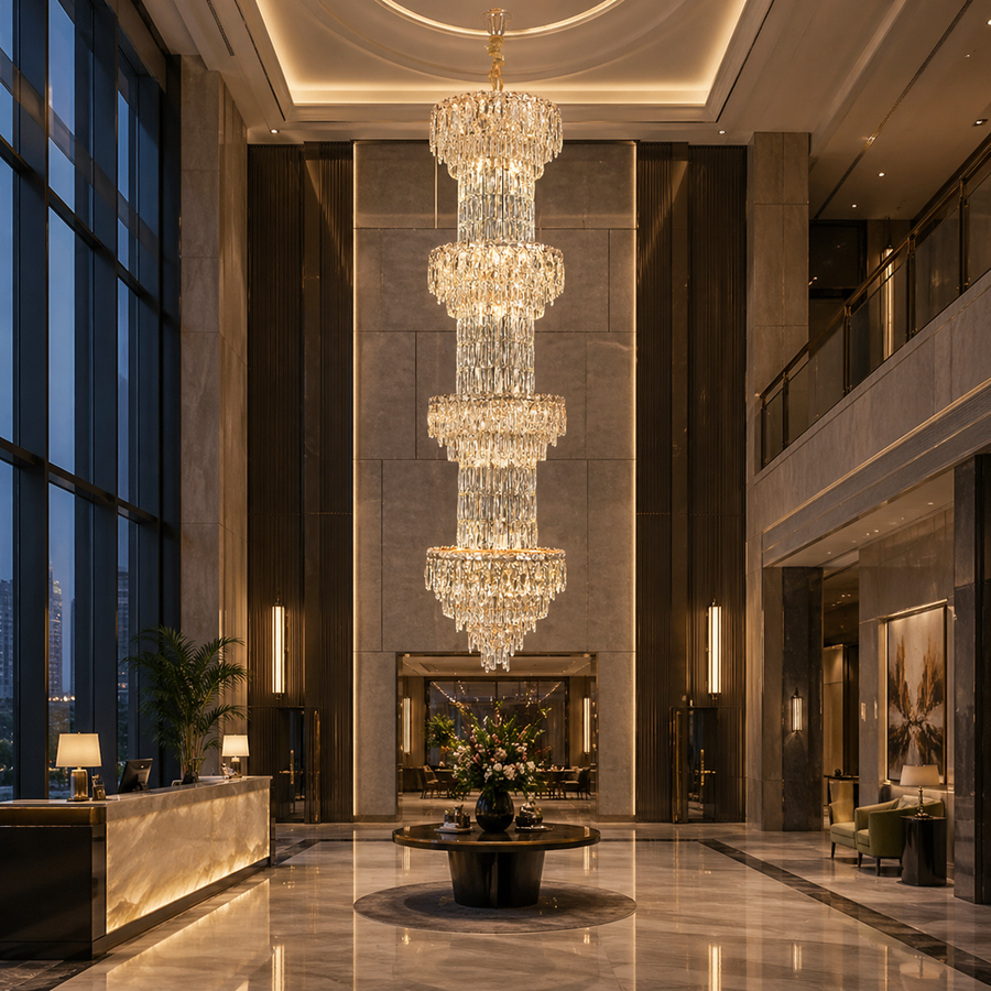 Crystal Chandelier IMPERIUM 45xE14, D55 cm, Gold, Ρυθμιζόμενο ύψος, Metal and Crystal Crystal Chandeliers Προεπιλεγμένος τίτλος Alessandro Design