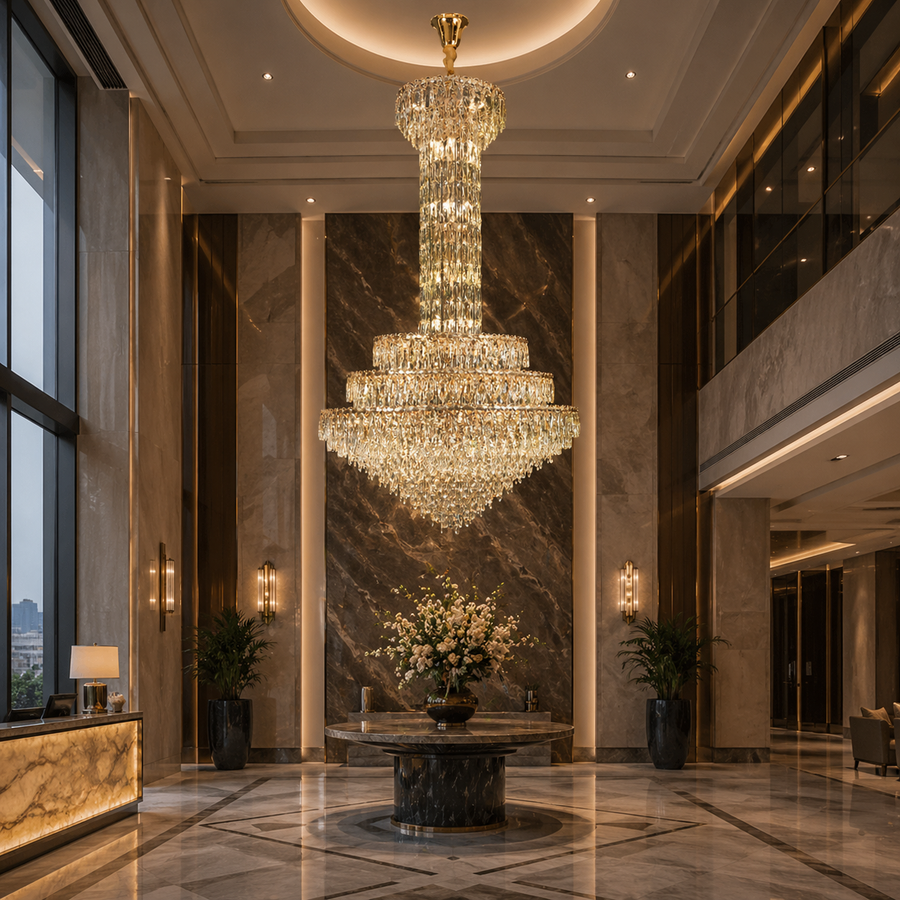 Crystal Chandelier GRAND 87xE14, D138 cm, Gold, Ρυθμιζόμενο Ύψος, Metal and Crystal Crystal Chandeliers Προεπιλεγμένος τίτλος Alessandro Design