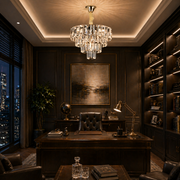 Crystal Chandelier VALMONT Nobile 6xE14, D40 cm, Χρυσό, Ρυθμιζόμενο ύψος, Μεταλλικοί και Κρυστάλλινοι Πολυέλαιοι Προεπιλεγμένος τίτλος Alessandro Design