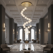 Πολυέλαιος Crystal MILLE, 25xG9, Διάμετρος 60cm x Ύψος 340cm, Κρύσταλλο και μέταλλο, Χρυσός