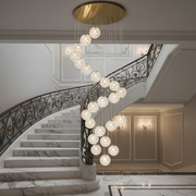 Πολυέλαιος Crystal MILLE, 25xG9, Διάμετρος 60cm x Ύψος 340cm, Κρύσταλλο και μέταλλο, Χρυσός