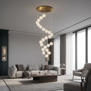 Πολυέλαιος Crystal MILLE, 25xG9, Διάμετρος 60cm x Ύψος 340cm, Κρύσταλλο και μέταλλο, Χρυσός