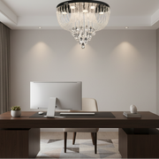 MAGE Crystal LED Chandelier Nobile, 22W, Ζεστό/Ουδέτερο/Ψυχρό φως, Διάμετρος 40cm, Γυαλιστερό χρώμιο