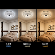 Πολυέλαιος LED RADIAN Eleganza, 38,9 W, Διάμετρος 48,5 cm, Ζεστό/Ουδέτερο/Ψυχρό φως, Λευκός πολυέλαιος LED Προεπιλεγμένος τίτλος Alessandro Design