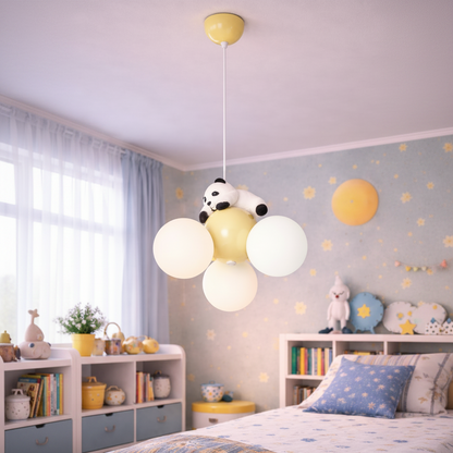 Πολυέλαιος PANDA, 3xG9, D30 cm, Μεταλλική Ρητίνη, Λευκός Χρυσός Παιδικοί Πολυέλαιοι Προεπιλεγμένος τίτλος Alessandro Design