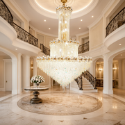 Crystal Candelabra BLOSSOM Supremo 48xE14, Χρυσό, Διάμετρος 150cm, Ρυθμιζόμενο ύψος Crystal Candelabra Προεπιλεγμένος τίτλος Alessandro Design
