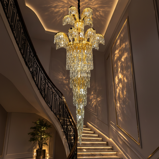 Κρυστάλλινος πολυέλαιος PALACE Regalis, 13 βραχίονες, 29xG9, D80cm, Γυαλιστερό χρυσό, ρυθμιζόμενο ύψος, μεταλλικοί και κρυστάλλινοι πολυέλαιοι Προεπιλεγμένος τίτλος Alessandro Design