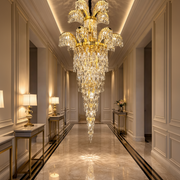 Κρυστάλλινος πολυέλαιος PALACE Regalis, 13 βραχίονες, 29xG9, D80cm, Γυαλιστερό χρυσό, ρυθμιζόμενο ύψος, μεταλλικοί και κρυστάλλινοι πολυέλαιοι Προεπιλεγμένος τίτλος Alessandro Design