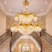 Crystal Chandelier, 31xE14, Διάμετρος 115cm, Ύψος 130cm, Γυαλιστερό χρυσό, Ρυθμιζόμενο ύψος, Κομψή σχεδίαση Crystal Chandelier Προεπιλεγμένος τίτλος Alessandro Design