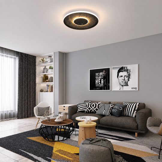 Πολυέλαιος LED με τηλεχειριστήριο LT656BK, 3000/4000/6000K, Ø40,5,46W, Μαύροι πολυέλαιοι LED με τηλεχειριστήριο Προεπιλεγμένος τίτλος Alessandro Design