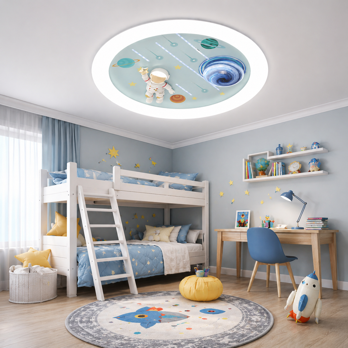 Πολυέλαιος LED CONSTELATION με τηλεχειριστήριο 64W, Διάμετρος 50cm, Κρύο/Ζεστό/Ουδέτερο φως, Λευκοί μπλε πολυέλαιοι LED με τηλεχειριστήριο Προεπιλεγμένος τίτλος Alessandro Design