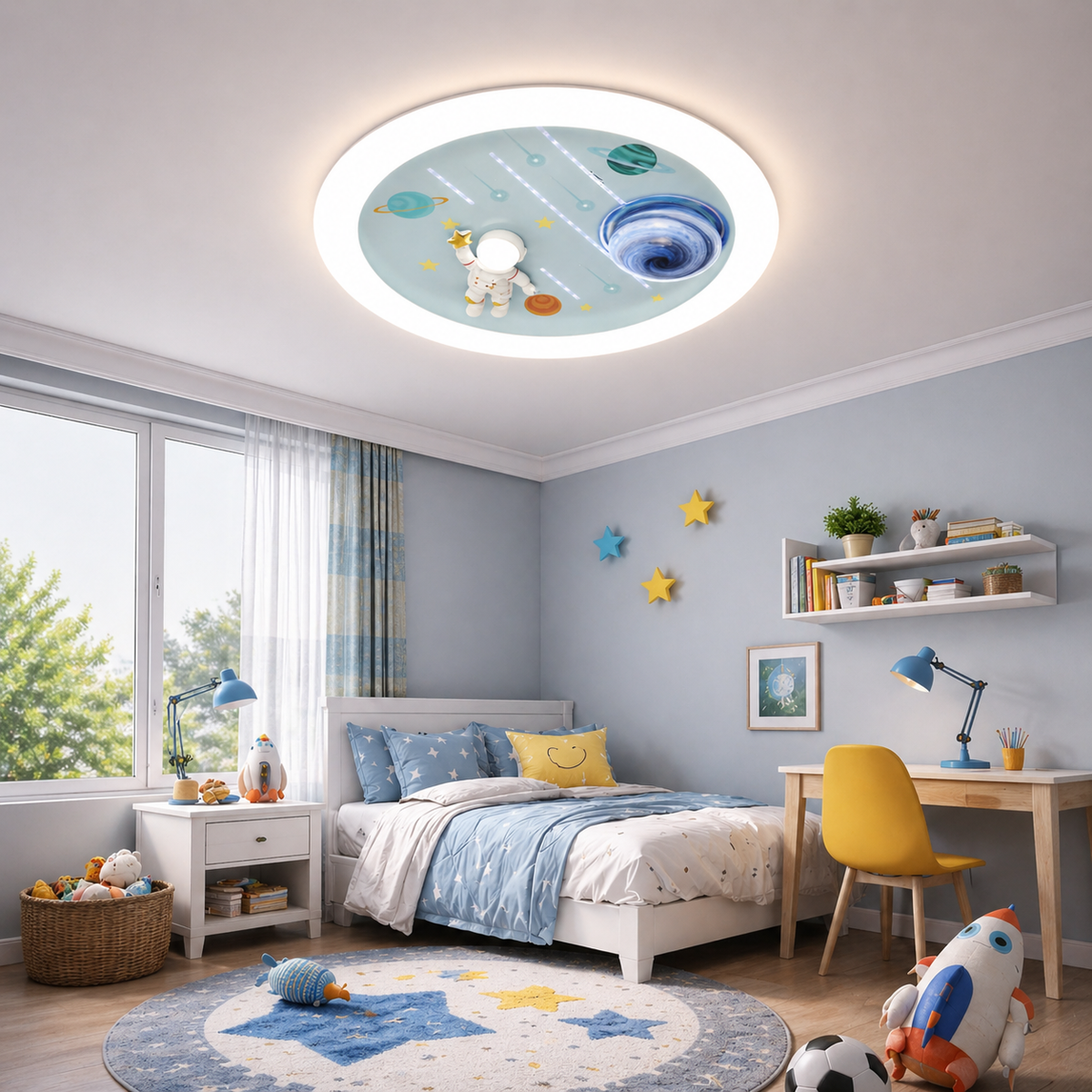 Πολυέλαιος LED CONSTELATION με τηλεχειριστήριο 64W, Διάμετρος 50cm, Κρύο/Ζεστό/Ουδέτερο φως, Λευκοί μπλε πολυέλαιοι LED με τηλεχειριστήριο Προεπιλεγμένος τίτλος Alessandro Design