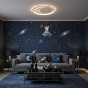 Πολυέλαιος LED ASTRONAUT 80W, Κρύο/Ζεστό/Ουδέτερο φως, Λευκοί Παιδικοί Πολυέλαιοι Προεπιλεγμένος τίτλος Alessandro Design