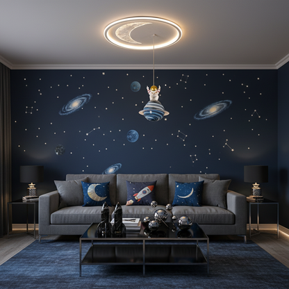 Πολυέλαιος LED ASTRONAUT 80W, Κρύο/Ζεστό/Ουδέτερο φως, Λευκοί Παιδικοί Πολυέλαιοι Προεπιλεγμένος τίτλος Alessandro Design