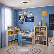 Πολυέλαιος LED ASTRONAUT 35W, 3xE27, Κρύο/Ζεστό/Ουδέτερο φως, Λευκοί Παιδικοί πολυέλαιοι Προεπιλεγμένος τίτλος Alessandro Design