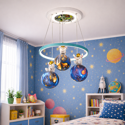 Πολυέλαιος LED ASTRONAUT 35W, 3xE27, Κρύο/Ζεστό/Ουδέτερο φως, Λευκοί Παιδικοί πολυέλαιοι Προεπιλεγμένος τίτλος Alessandro Design
