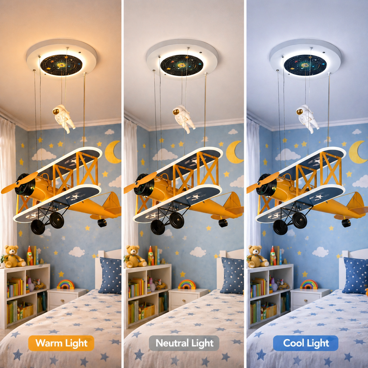 Κρεμαστός πολυέλαιος LED AVION 80W, Κρύο/Ζεστό/Ουδέτερο φως, Πορτοκαλί μπλε Παιδικοί πολυέλαιοι Προεπιλεγμένος τίτλος Alessandro Design