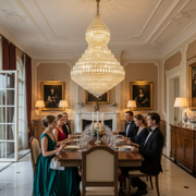 Supremo VELVET Crystal Chandelier, 69xE14, D150 cm, Χρυσό, Ρυθμιζόμενο Ύψος, Μέταλλο και Κρύσταλλο