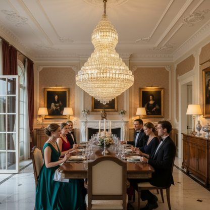 Supremo VELVET Crystal Chandelier, 69xE14, D150 cm, Χρυσό, Ρυθμιζόμενο Ύψος, Μέταλλο και Κρύσταλλο