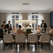 Κρυστάλλινος πολυέλαιος VOLNA Grande Regalis, 128W, 80x25cm, Ζεστό/Ουδέτερο/Ψυχρό φως, Λευκό, Μεταλλικό και Κρύσταλλο