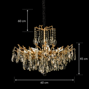 Πολυέλαιος REINA Magno Crystal, 6xE14, D60cm, Χρυσός, Μέταλλο και Κρύσταλλο