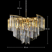 Πολυέλαιος TWEEZE Regalis Crystal, Φ80cm, 16xE14, Χρυσός, Μέταλλο και Κρύσταλλο