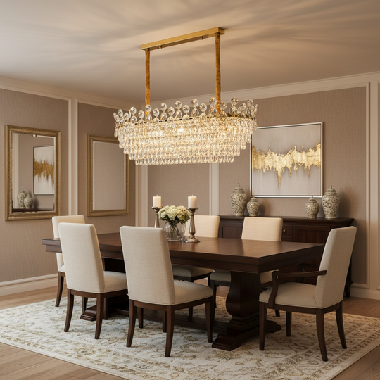 Crystal Candelabra ACE Supremo 10xE14, Διαστάσεις 95x35cm, Ύψος 40cm, Γυαλιστερό χρυσό, Ρυθμιζόμενο ύψος, Κομψή σχεδίαση Crystal Candelabra Προεπιλεγμένος τίτλος Alessandro Design