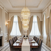 Crystal Chandelier TRIO Regalis 63xE14, Διάμετρος 80cm, Ύψος 260cm, Γυαλιστερό χρυσό, Ρυθμιζόμενο ύψος, Κομψή σχεδίαση Crystal Chandeliers Προεπιλεγμένος τίτλος Alessandro Design