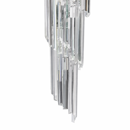 Crystal Chandelier CC110/600x1800BK, 28xE14, Διάμετρος 60cm, Ύψος 180cm, Μαύρο, Ρυθμιζόμενο ύψος, Κομψή σχεδίαση Crystal Chandelier Προεπιλεγμένος τίτλος Alessandro Design