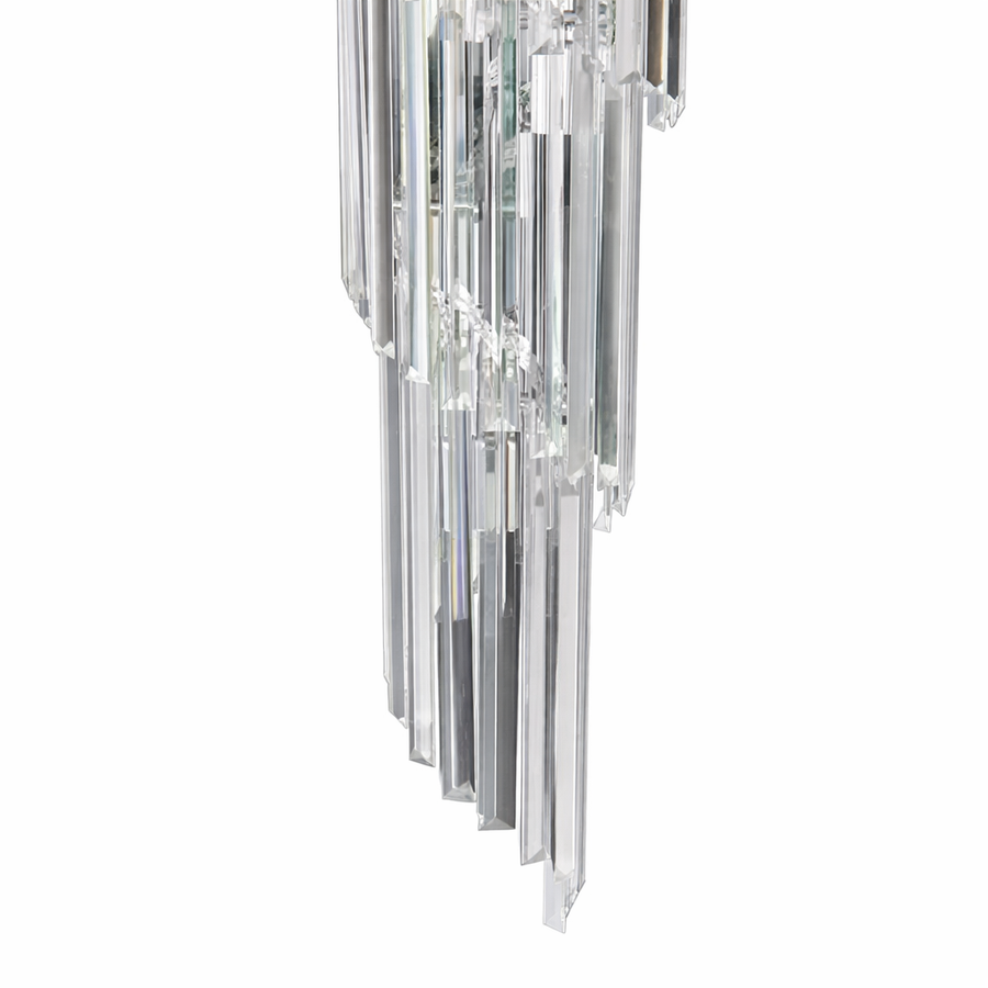 Crystal Chandelier CC110/600x1800BK, 28xE14, Διάμετρος 60cm, Ύψος 180cm, Μαύρο, Ρυθμιζόμενο ύψος, Κομψή σχεδίαση Crystal Chandelier Προεπιλεγμένος τίτλος Alessandro Design