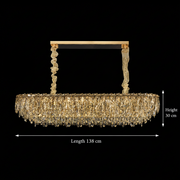 Crystal Chandelier ORION 19xE14, Gold, Adjustable Height, Metal and Crystal Crystal Chandeliers Προεπιλεγμένος τίτλος Alessandro Design