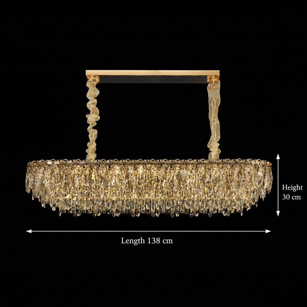 Crystal Chandelier ORION 19xE14, Gold, Adjustable Height, Metal and Crystal Crystal Chandeliers Προεπιλεγμένος τίτλος Alessandro Design