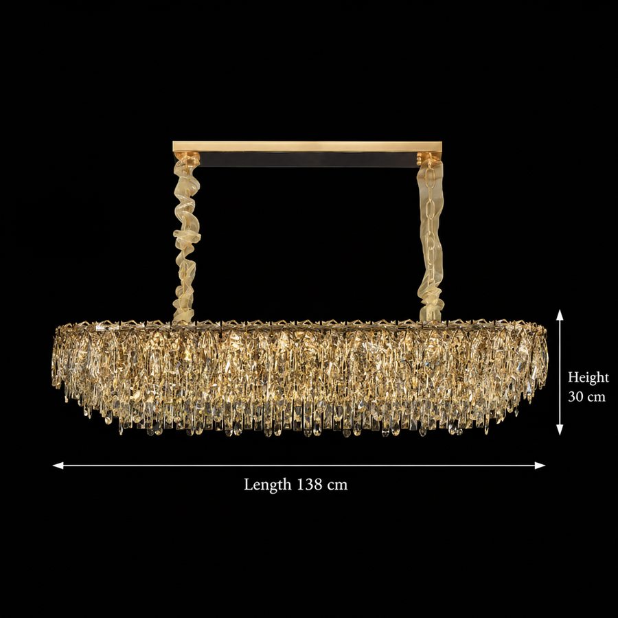 Crystal Chandelier ORION 19xE14, Gold, Adjustable Height, Metal and Crystal Crystal Chandeliers Προεπιλεγμένος τίτλος Alessandro Design