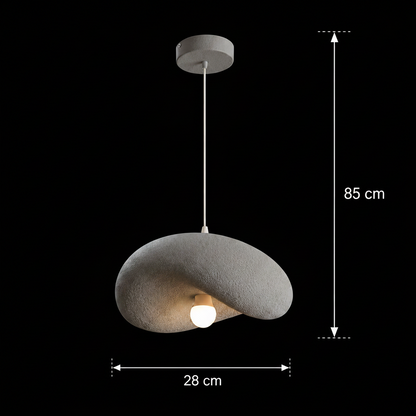 FOAMER Petito Modern Chandelier, 28 cm, Suspended, 1 X E27, Grey, Metal and Foam, Ρυθμιζόμενο ύψος