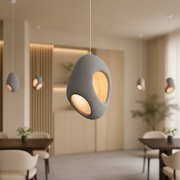 FOAMER Magno Modern Chandelier, 57 cm, Αναρτημένο, 1 X E27, Γκρι, Μεταλλικό και Αφρός, Ρυθμιζόμενο ύψος