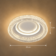 WON Noble LED Πολυέλαιος, 67W, Διάμετρος 30cm, Ζεστό/Ουδέτερο/Ψυχρό φως, Λευκό