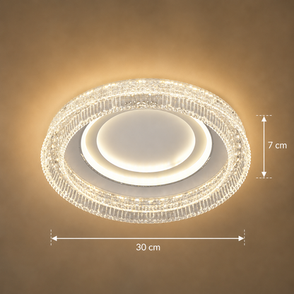 WON Noble LED Πολυέλαιος, 67W, Διάμετρος 30cm, Ζεστό/Ουδέτερο/Ψυχρό φως, Λευκό