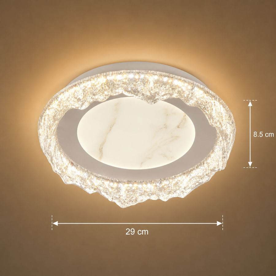 Πολυέλαιος DAIRA Petito LED, 50W, Διάμετρος 29cm, Ζεστό/Ουδέτερο/Ψυχρό φως, Λευκό