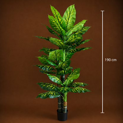 Τεχνητό φυτό Τύπος Dieffenbachia, 3 μίσχοι, 190 cm, Πράσινο