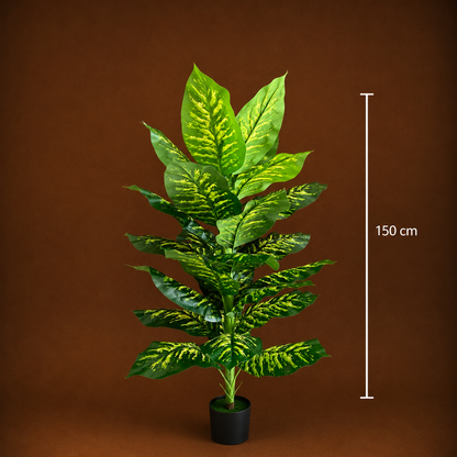 Τεχνητό φυτό Τύπος Dieffenbachia, 150 cm, Πράσινο