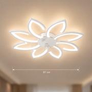 Πολυέλαιος LED ANEMO Fan με Τηλεχειριστήριο, 48W, D87cm, Κρύο/Ουδέτερο/Ζεστό φως, Λευκό
