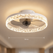 Πολυέλαιος LED VEYA με τηλεχειριστήριο, 38W, D50cm, Κρύο/Ουδέτερο/Ζεστό φως, Λευκό
