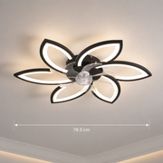 Πολυέλαιος ANEMO Fan LED με Τηλεχειριστήριο, 36W, D76,5cm, Κρύο/Ουδέτερο/Ζεστό φως, Μαύρο