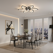 Πολυέλαιος ANEMO Fan LED με Τηλεχειριστήριο, 36W, D76,5cm, Κρύο/Ουδέτερο/Ζεστό φως, Μαύρο